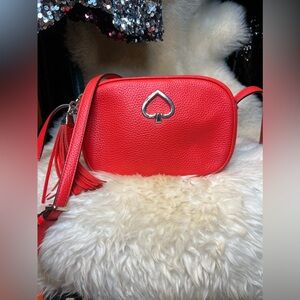 Kate Spade Kourtney Camera bag Pebble Leather Stoplight Coral/light red
